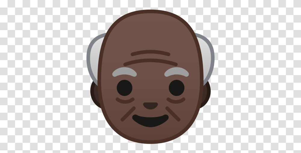 Old Man Dark Skin Tone Icon Noto Emoji People Faces Android Emoji Old Man, Head, Smile, Baby, Portrait Transparent Png