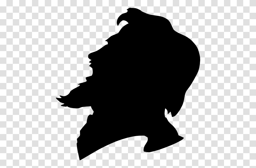 Old Man Face Silhouette, Person, Human, Stencil, Leaf Transparent Png