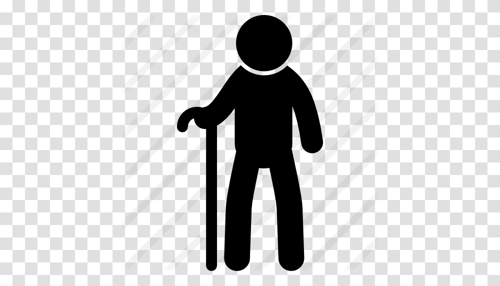 Old Man From Frontal View With A Cane, Gray, World Of Warcraft Transparent Png