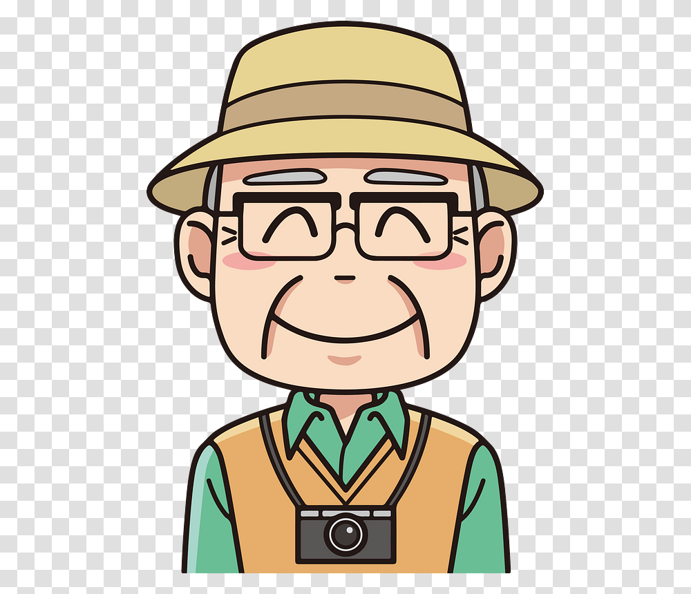 Old Man Grandfather Clipart, Helmet, Face, Label Transparent Png