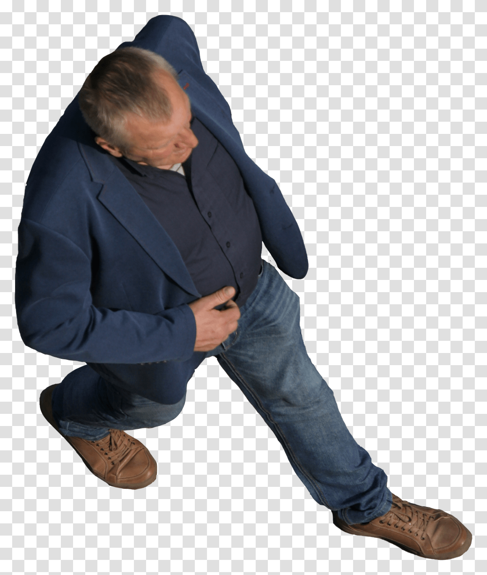 Old Man In Blue Jacket People Sitting Above, Clothing, Apparel, Suit, Overcoat Transparent Png
