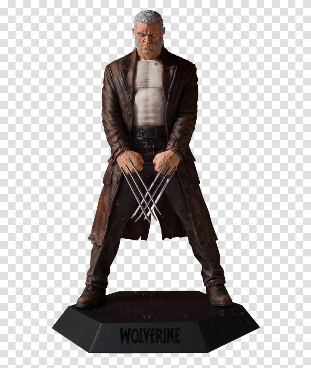Old Man Logan 08 Collector's Gallery 18th Scale Statue Old Man Logan Statue, Person, Coat, Jacket Transparent Png