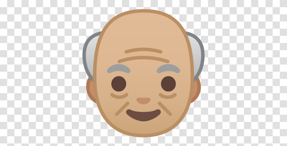 Old Man Medium Light Skin Tone Old Man Emoji, Head, Face, Plant, Jaw Transparent Png