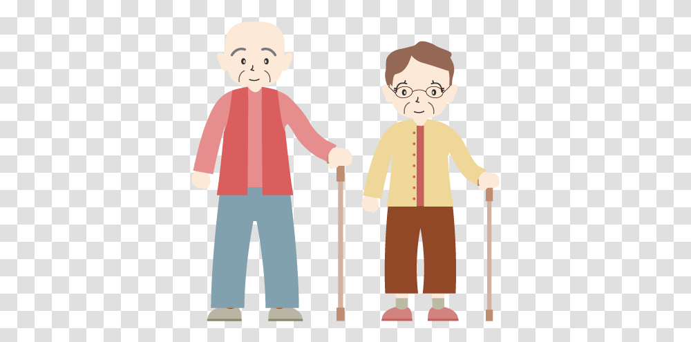 Old Man Simple Illustration, Person, Human, Stick, Hand Transparent Png