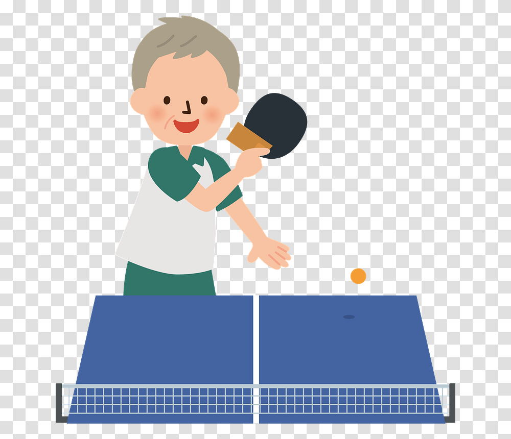 Old Man Table Tennis Clipart, Person, Human, Ping Pong, Sport Transparent Png