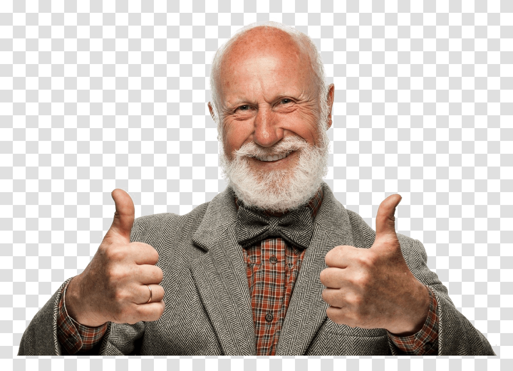 Old Man, Thumbs Up, Person, Finger, Human Transparent Png