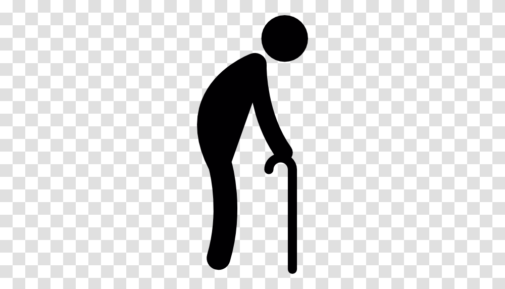 Old Man Walking With A Crutch, Person, Human, Sport, Sports Transparent Png