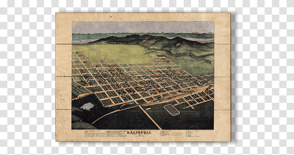 Old Maps Of Kalispell Montana, Poster, Advertisement, Building Transparent Png