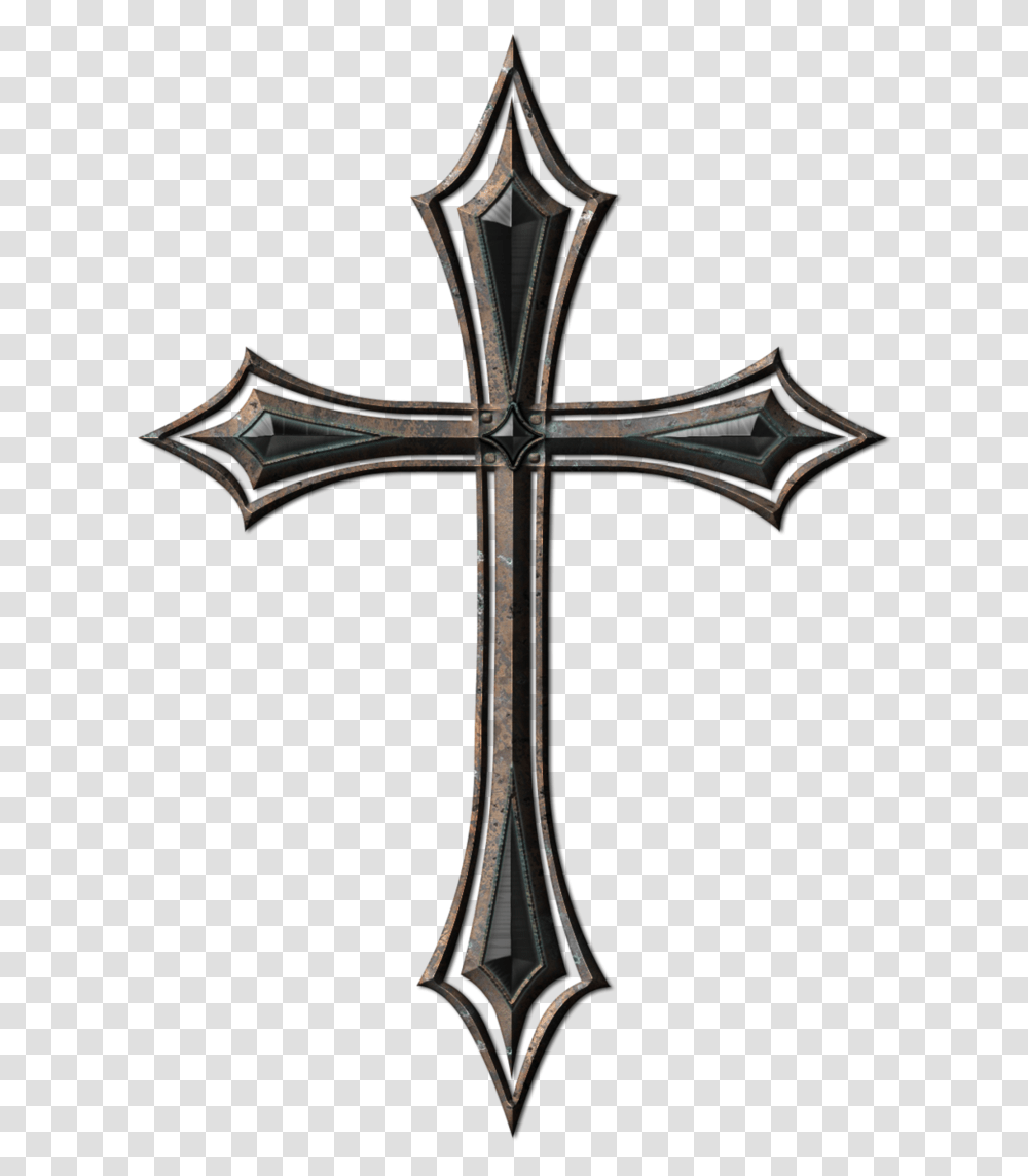 Old Metal Cross, Crucifix, Lamp Transparent Png