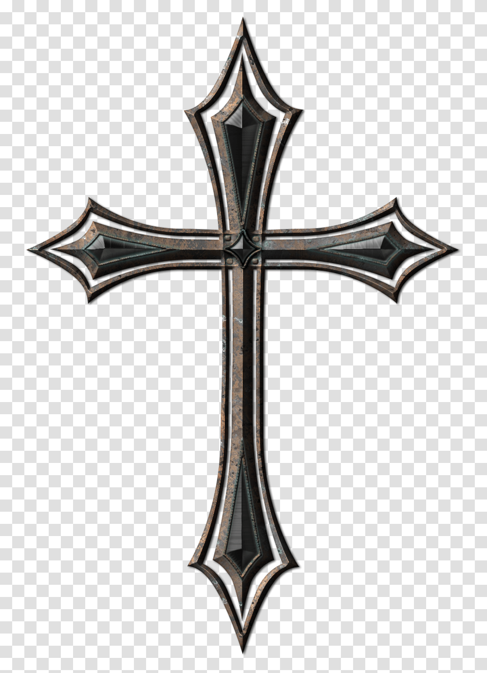 Old Metal Cross, Crucifix Transparent Png