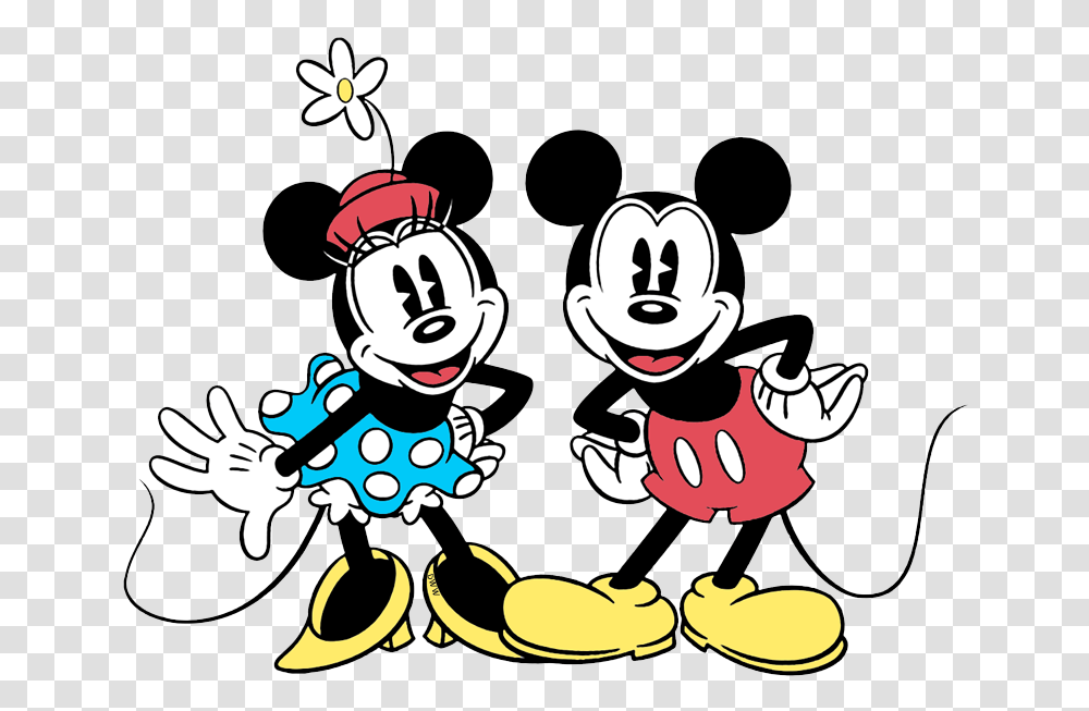 Old Mickey And Minnie, Stencil, Label Transparent Png