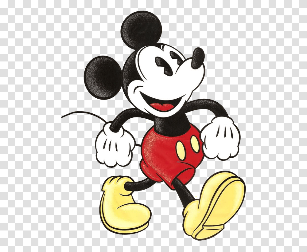 Old Mickey Mouse, Hand, Mascot Transparent Png