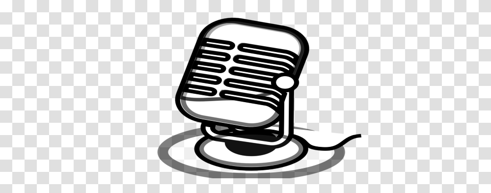 Old Microphone Coloring Pages And White Clipart Clip Art Black, Chair, Furniture, Mixer Transparent Png