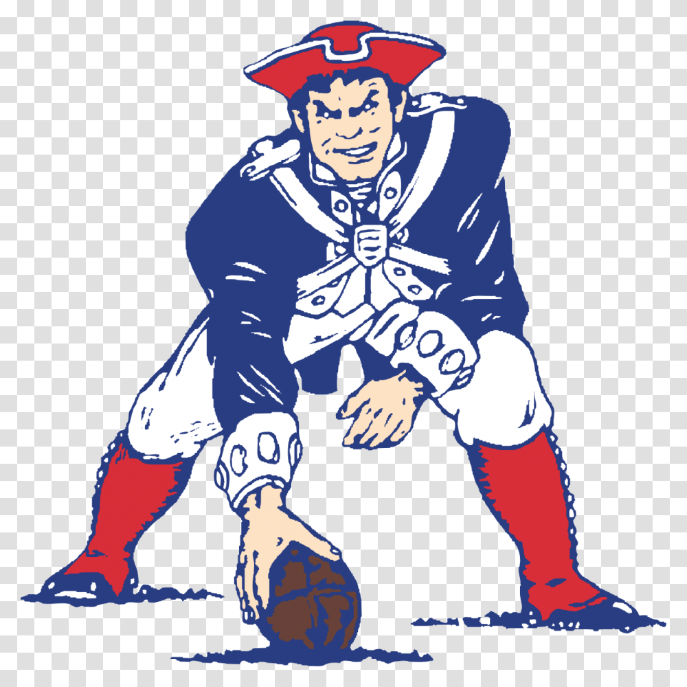 Old New England Patriots Logo, Person, Human, People, Pirate Transparent Png