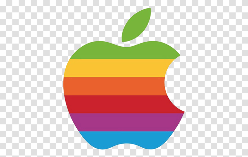 Old Original Apple Logo Retro Rainbow Logo Apple, Trademark, Badge Transparent Png