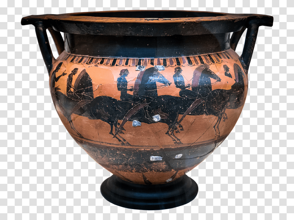 Old Painted Pot, Jar, Urn, Pottery, Vase Transparent Png