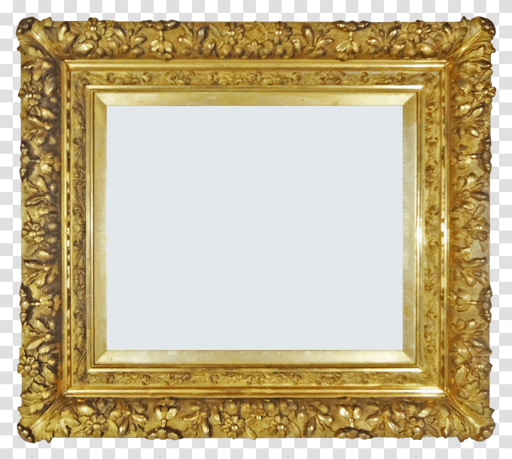 Old Painting Frame, Mirror, Rug Transparent Png