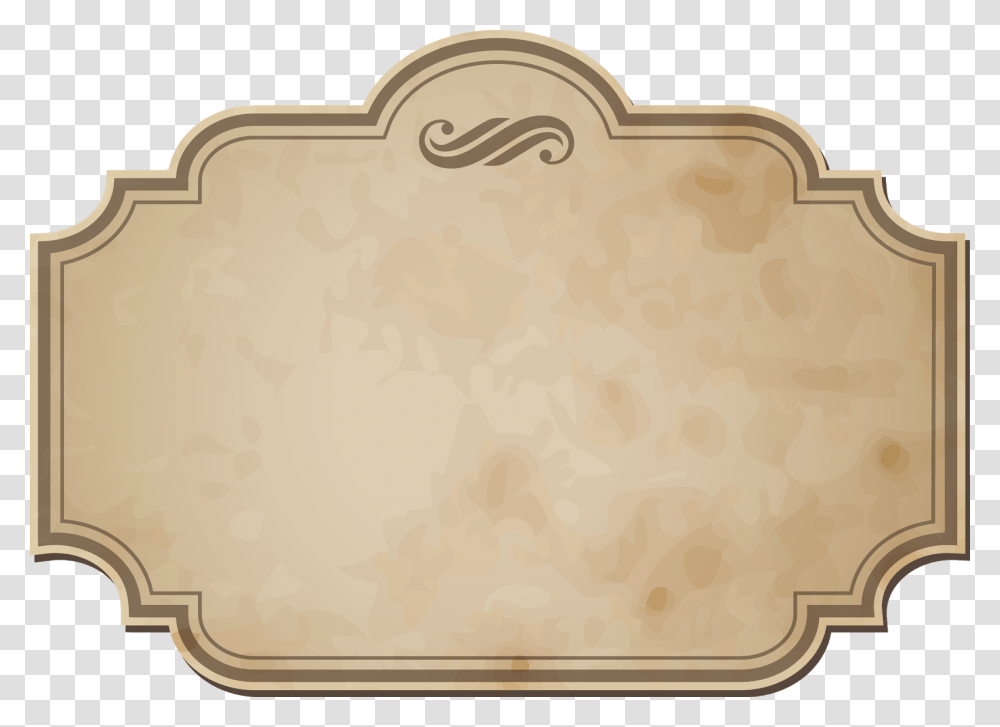 Old Paper Label, Tray, Buckle Transparent Png