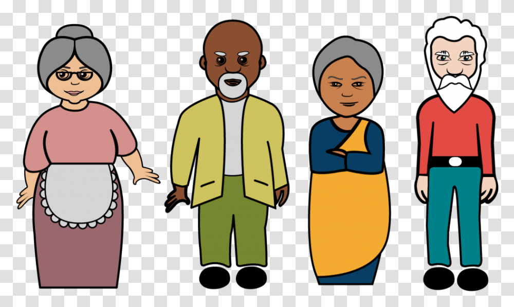 Old People Clipart Group Old People Cartoon, Person, Performer, Long Sleeve, Clothing Transparent Png