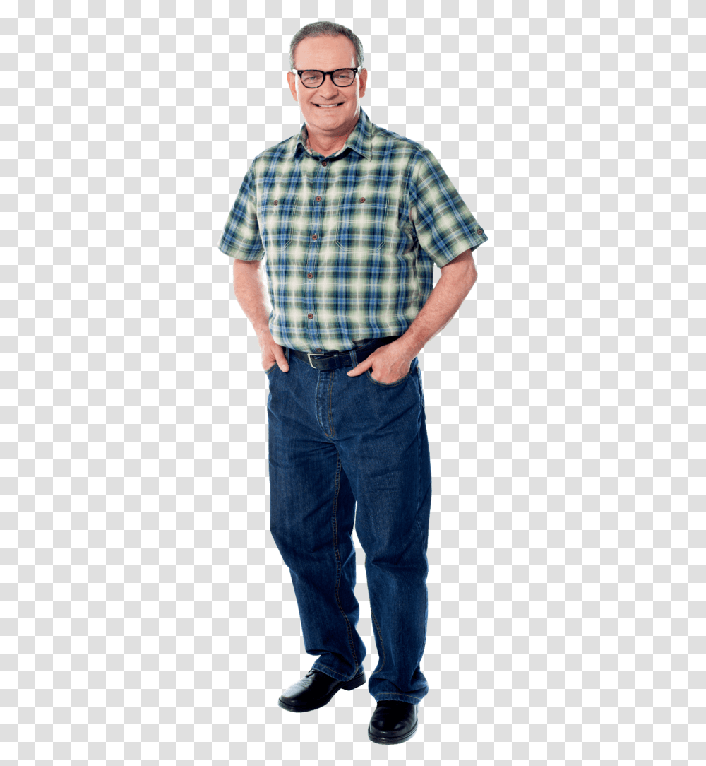 Old People Old Person Background, Pants, Shirt, Jeans Transparent Png