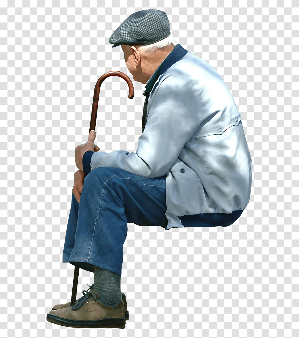 Old People Sitting Architecture People Sitting, Cane, Stick, Shoe, Footwear Transparent Png