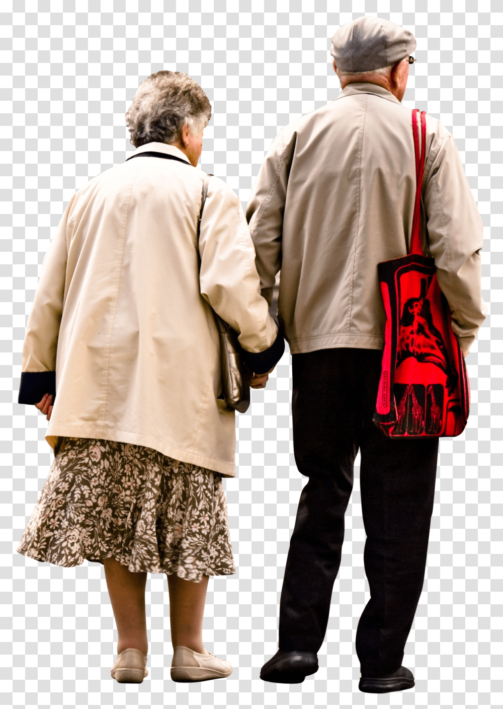 Old People Walking, Skirt, Person, Hand Transparent Png