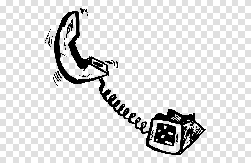 Old Phone Outline Cartoon Telephone Free Style Phone With Cord Cartoon, Electronics, Smoke Pipe, Dial Telephone Transparent Png