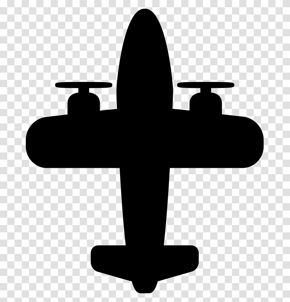 Old Plane With Two Helix Helice De Avion, Silhouette, Hammer, Tool Transparent Png