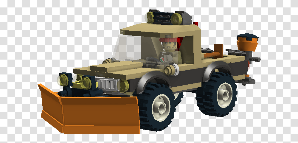 Old Plow Truck Homemade Lego Truck, Vehicle, Transportation, Tractor, Buggy Transparent Png