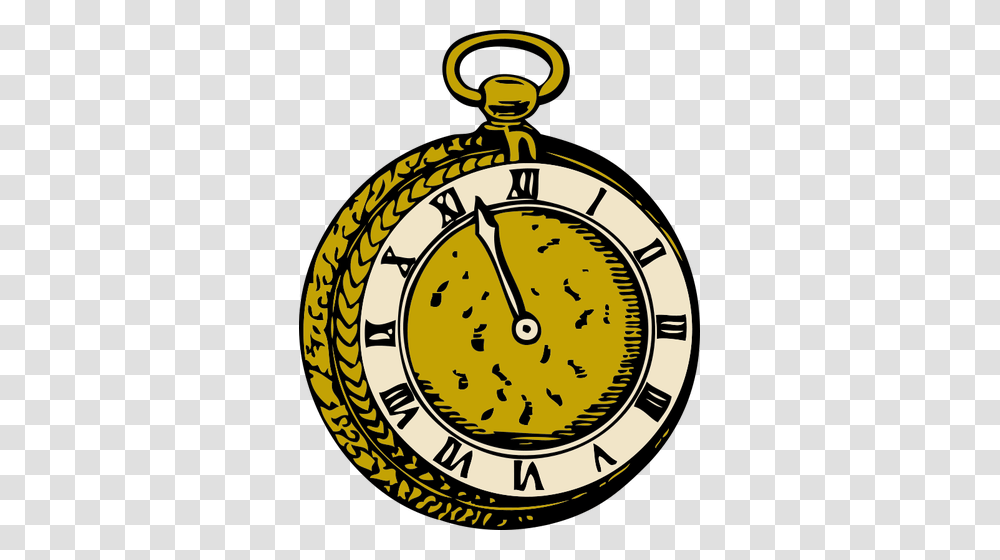 Old Pocket Watch Vector Illustration, Clock Tower, Architecture, Building, Gold Transparent Png
