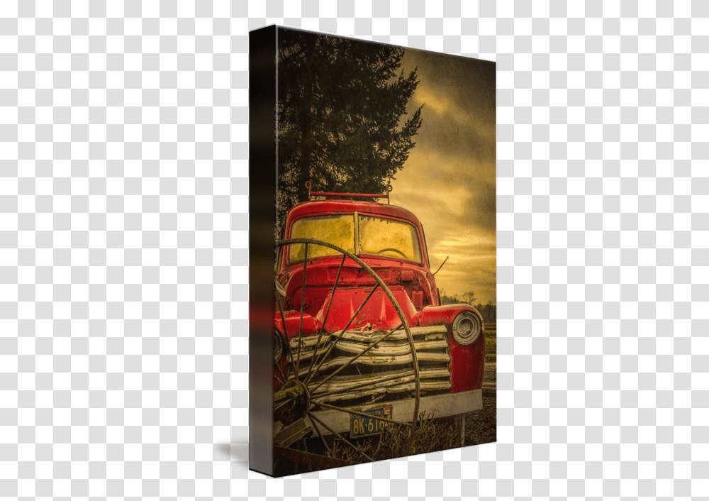 Old Red Truck By Don Schwartz Antique Car, Vehicle, Transportation, Offroad, Tin Transparent Png