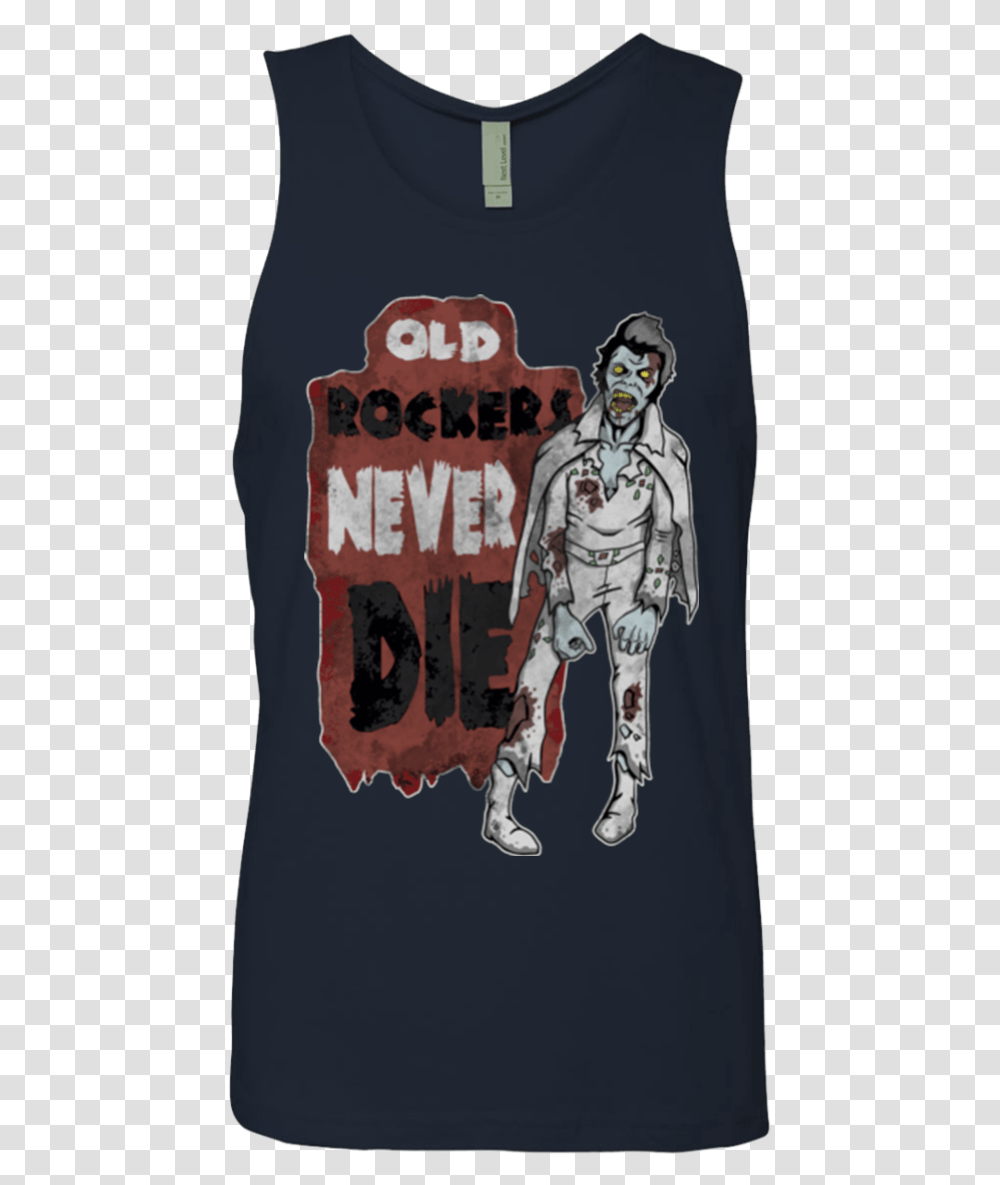 Old Rockers Never Die Men's Premium Tank Top T Shirt, Person, Human, Poster Transparent Png