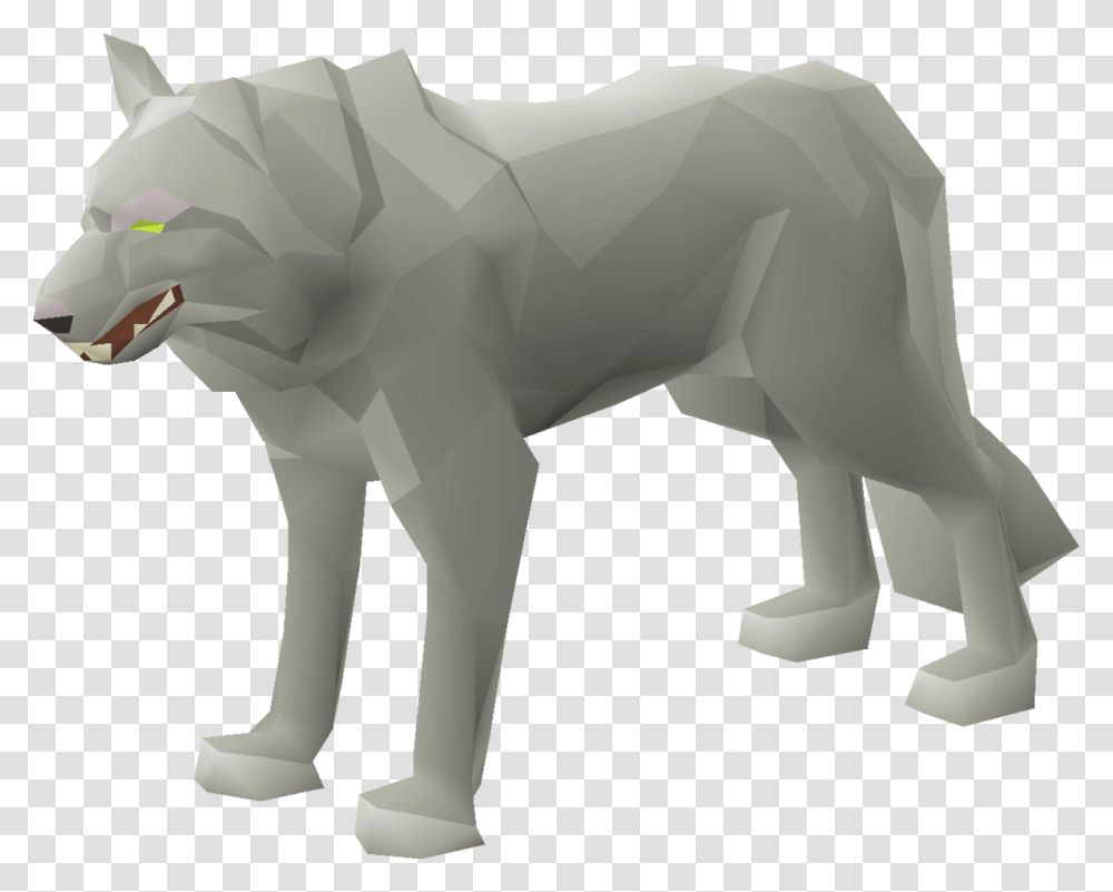 Old Runescape Wolf, Statue, Sculpture, Animal Transparent Png