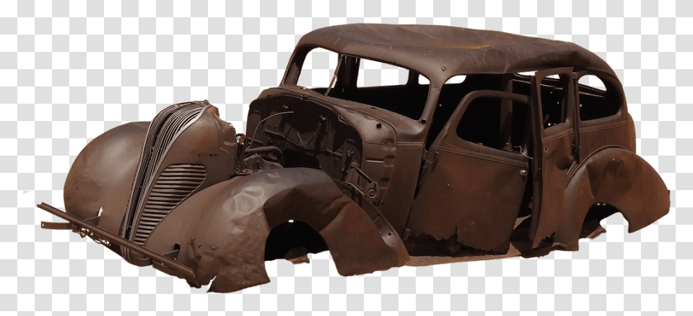 Old Rusty Car Old Car Wreck, Vehicle, Transportation, Automobile, Machine Transparent Png