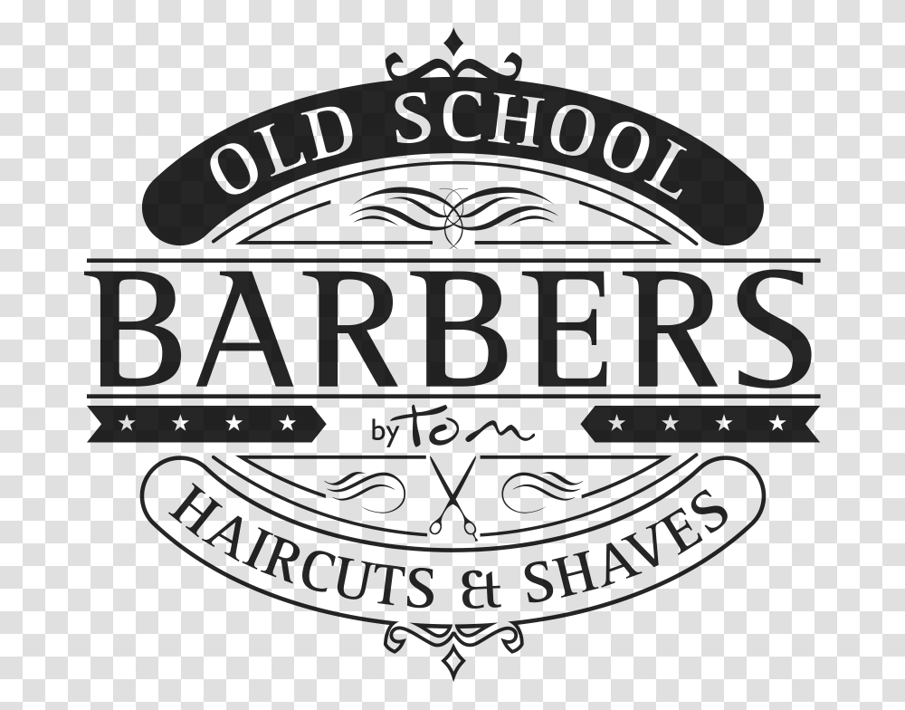 Old School Barber Shop Logo Barber Shop Old School, Label, Sticker Transparent Png