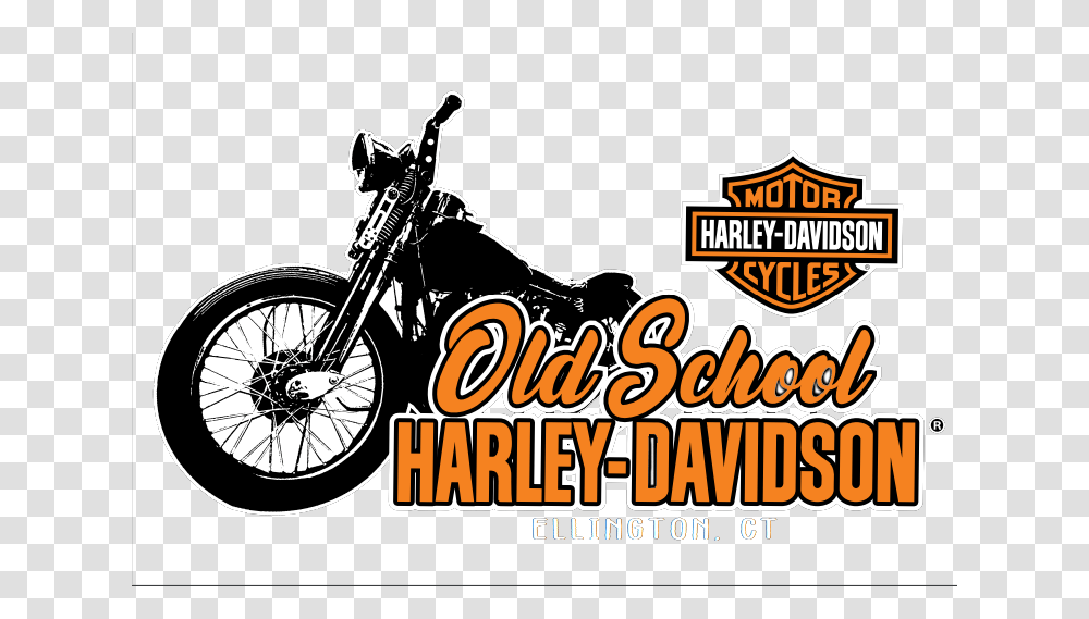Old School Harley Davidson Ellington Ct, Wheel, Machine, Motorcycle, Vehicle Transparent Png