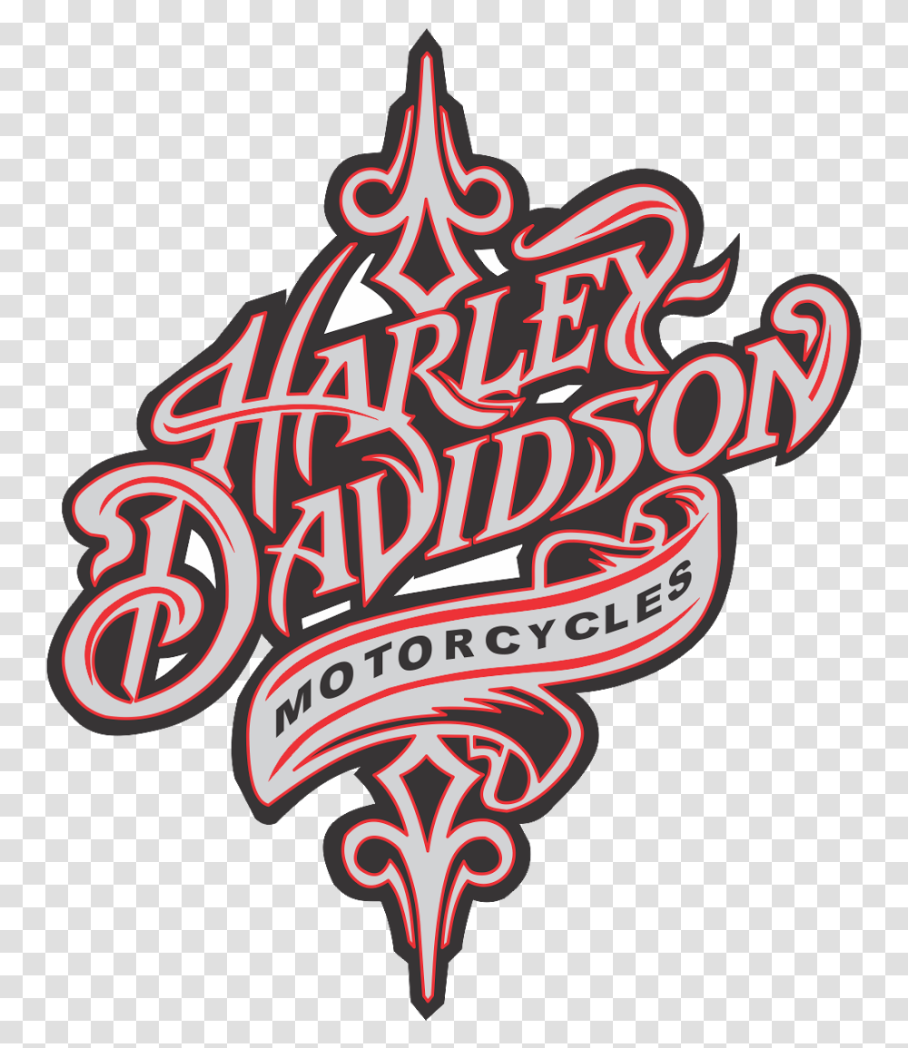 Old School Harley Davidson Logo, Calligraphy, Handwriting, Light Transparent Png