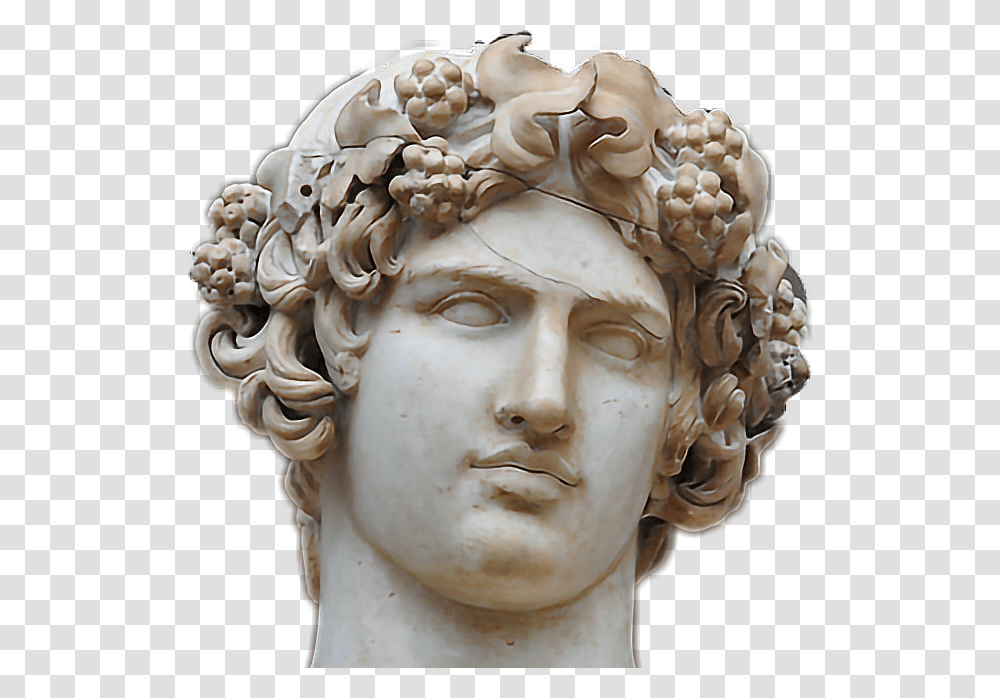 Old Sculpture Aesthetic Aesthetictumblr Statue, Head, Person, Human Transparent Png