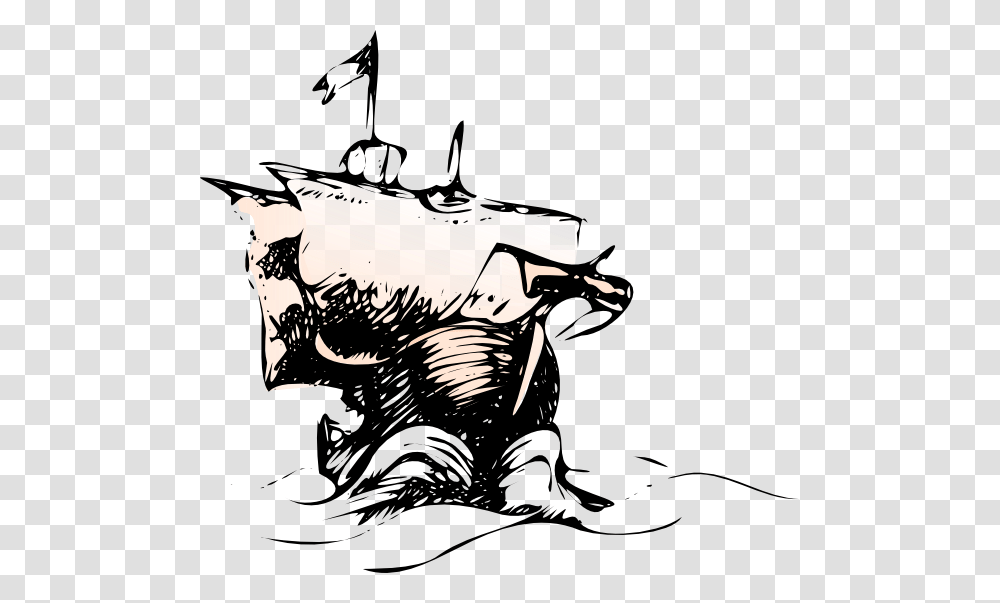 Old Ship Art Vector, Drawing, Stencil, Soil Transparent Png