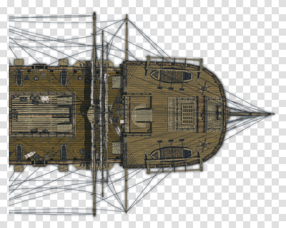 Old Ship Top View, Vehicle, Transportation, Aircraft, Spaceship Transparent Png