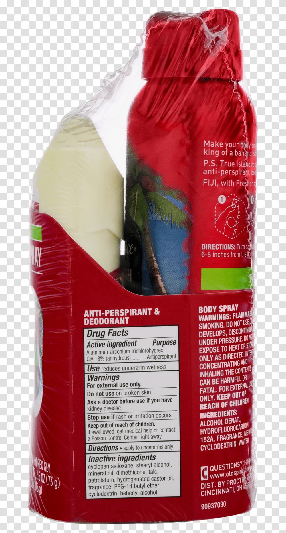 Old Spice Fuji With Palm Tree Stick Body Spray 2 Pc Quilt, Food, Bottle, Ice Pop Transparent Png