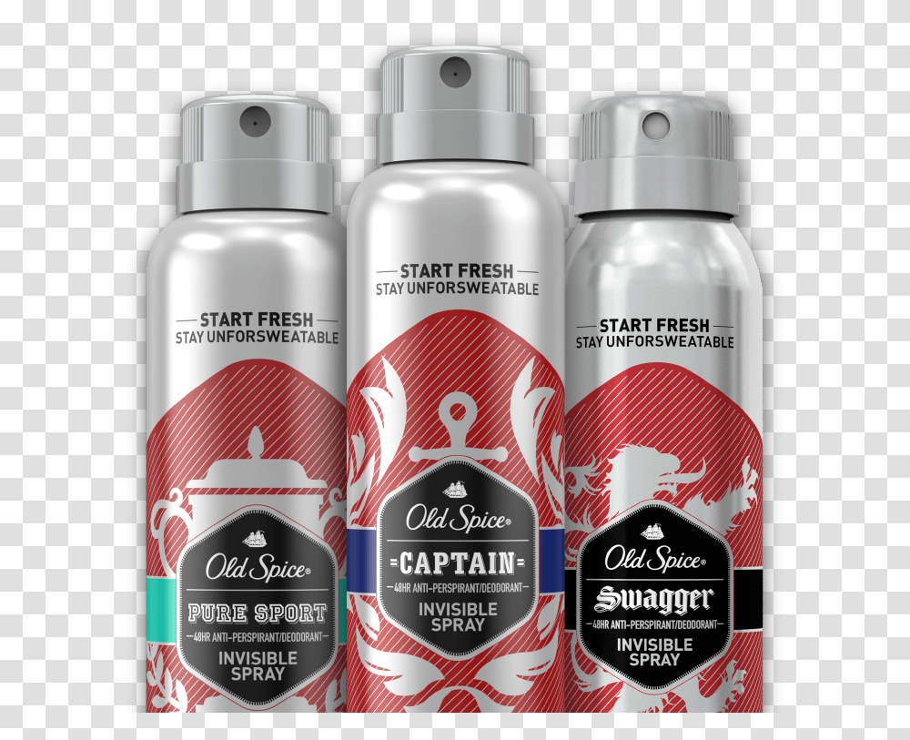 Old Spice Invisible Spray Old Spice, Tin, Can, Bottle, Beer Transparent Png