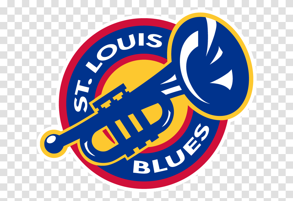 Old St Louis Blues Logo Image Stl Blues Retro Logo, Trumpet, Horn, Brass Section, Musical Instrument Transparent Png