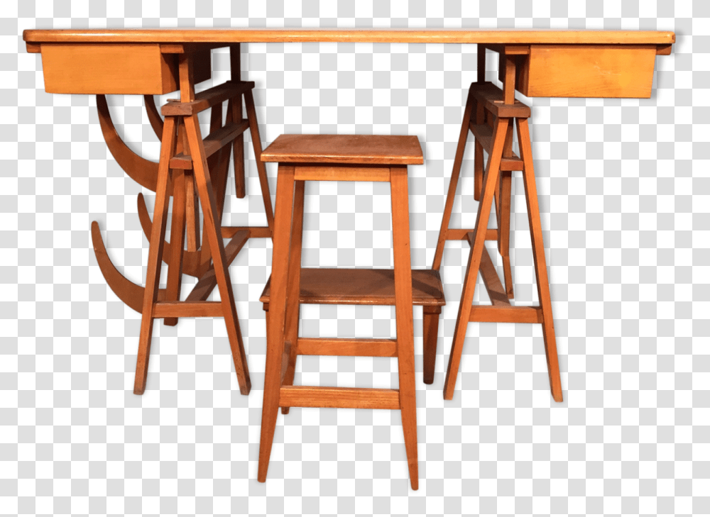 Old Table A Design Wooden Storage Has 50 S 60 SSrc Table, Furniture, Chair, Bar Stool, Desk Transparent Png