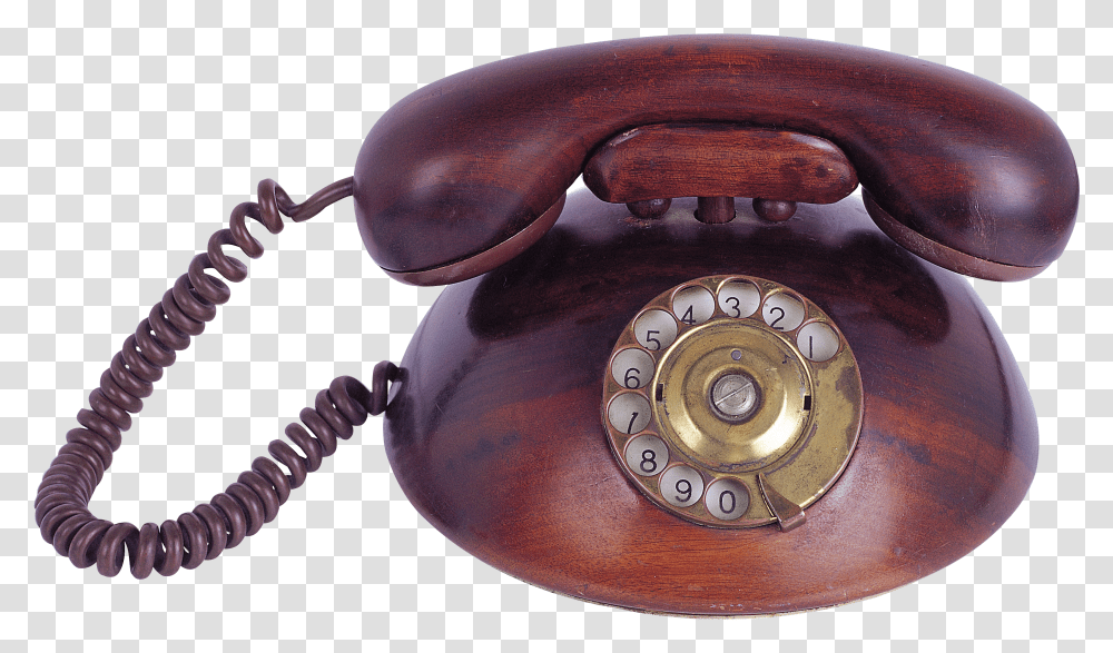 Old Telephone Corded Phone Transparent Png