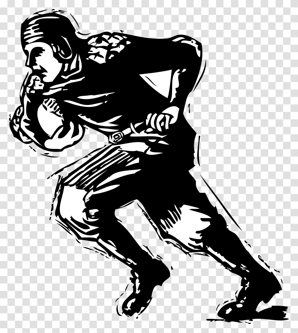 Old Time Football Player Clip Arts For Web Clip Arts Old Time Football Player, Stencil Transparent Png