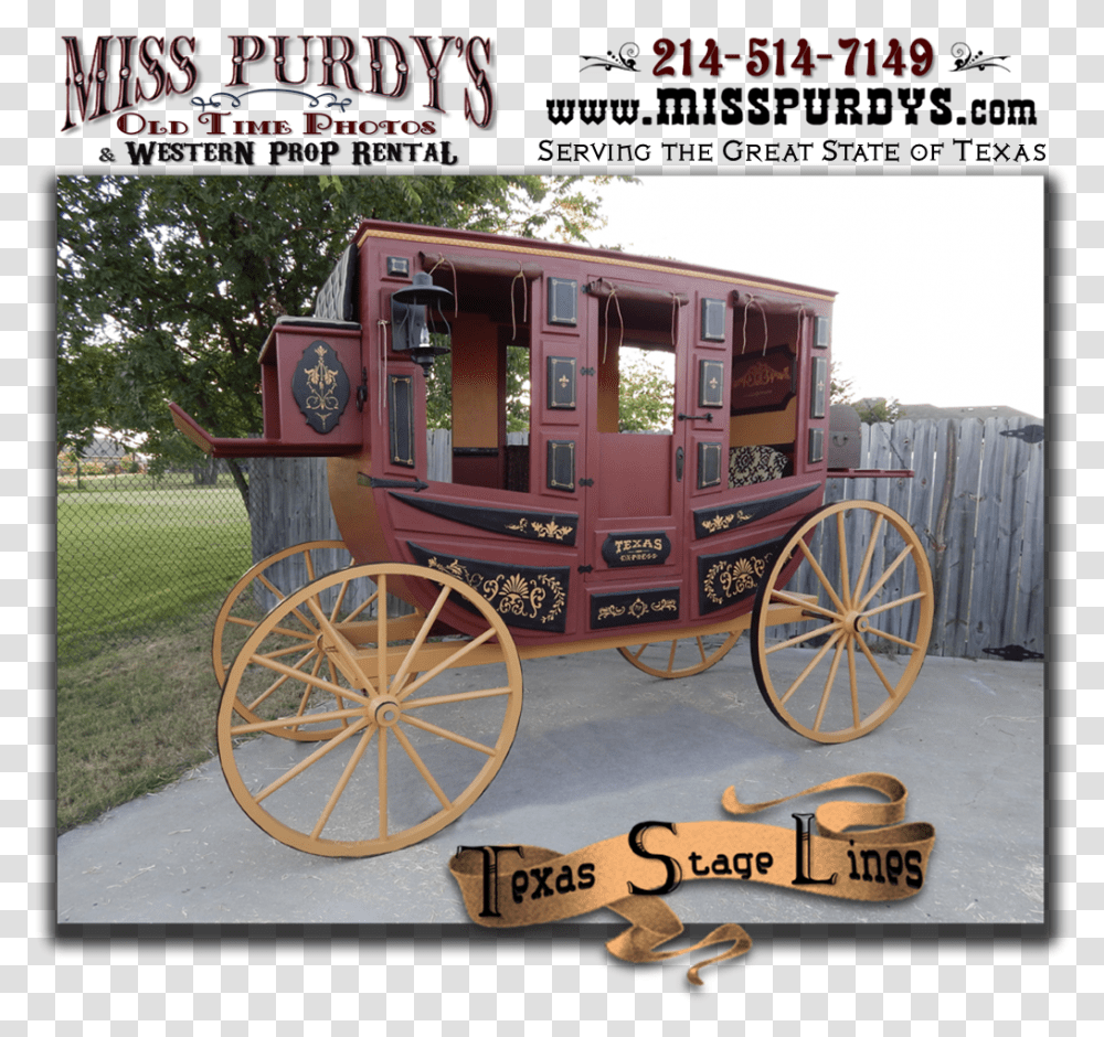 Old Time Western Carriage, Wheel, Machine, Wagon, Vehicle Transparent Png