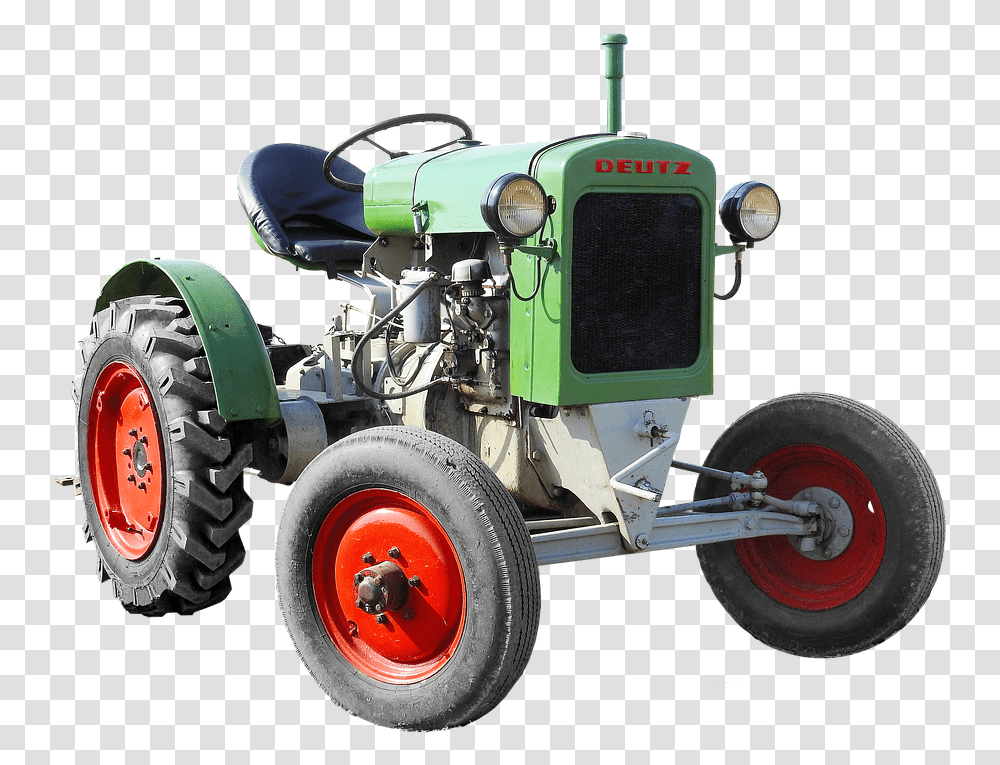 Old Tractor, Lawn Mower, Tool, Machine, Vehicle Transparent Png