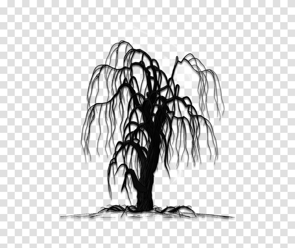 Old Tree Dark Tree, Silhouette, Art, Stencil, Graphics Transparent Png