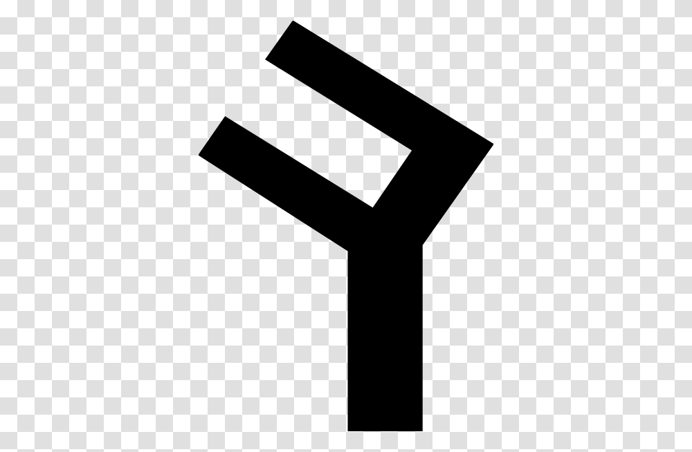 Old Turkic Letter K Clip Art, Cross, Hand, Axe Transparent Png